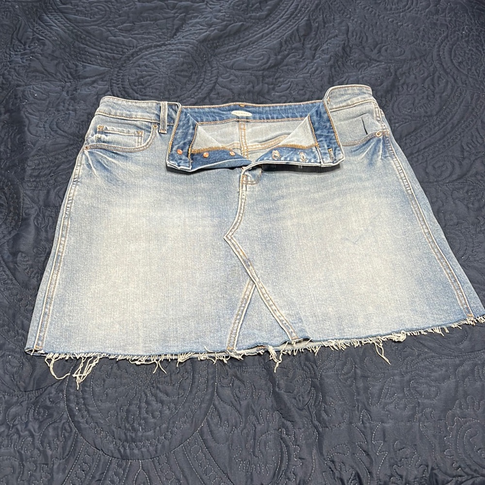 Old Navy White Wash Denim Skirt